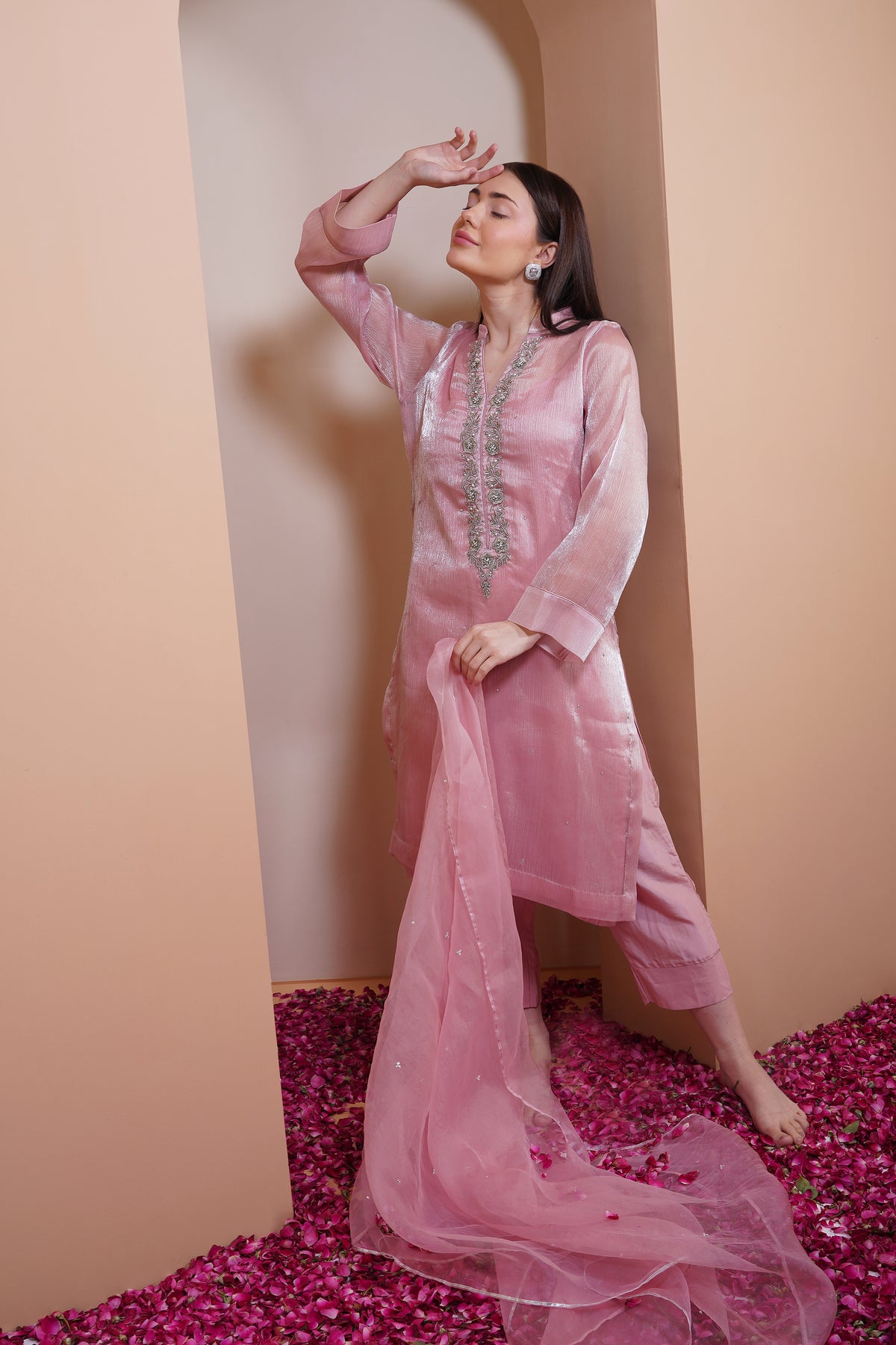 Sweet Pea Oragnza Kurta Set