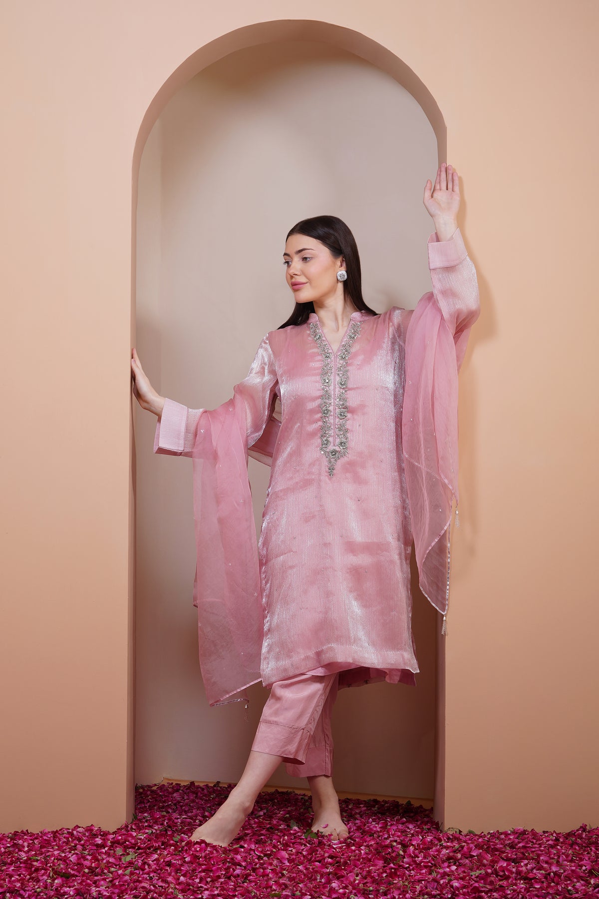 Sweet Pea Oragnza Kurta Set