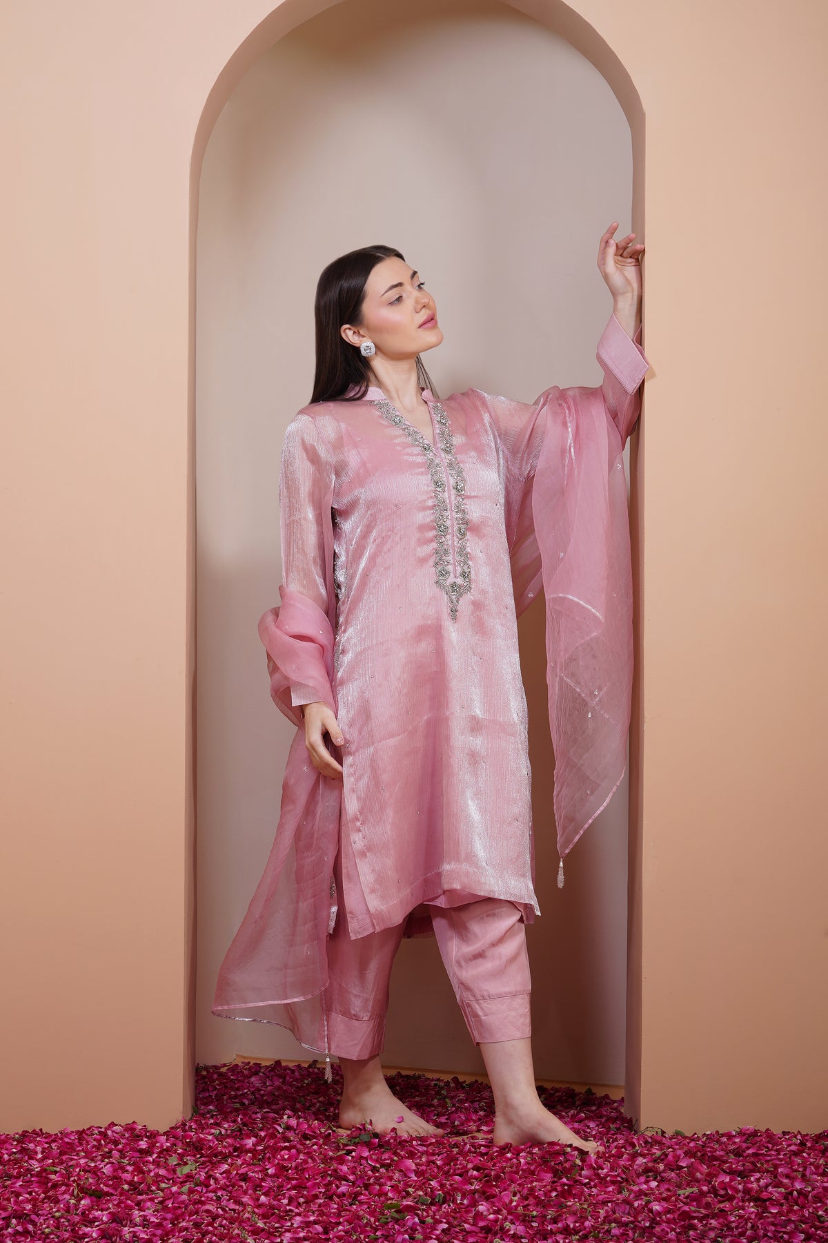 Sweet Pea Oragnza Kurta Set