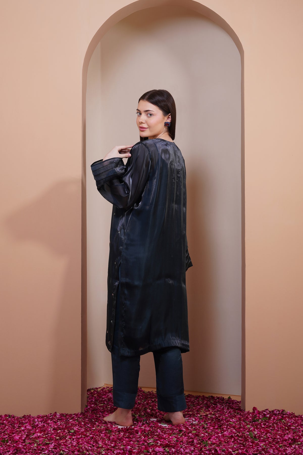 Larkspur Organza Kurta Set