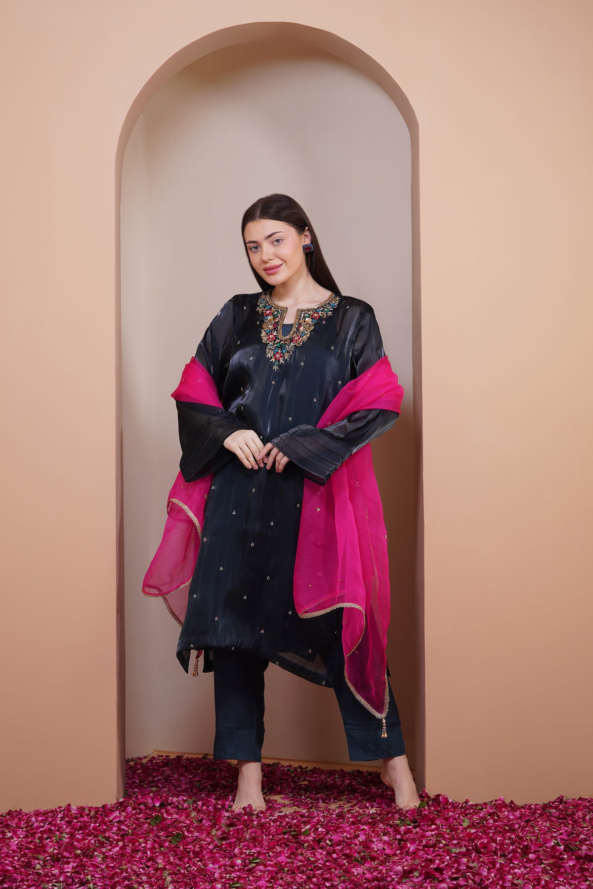 Larkspur Organza Kurta Set