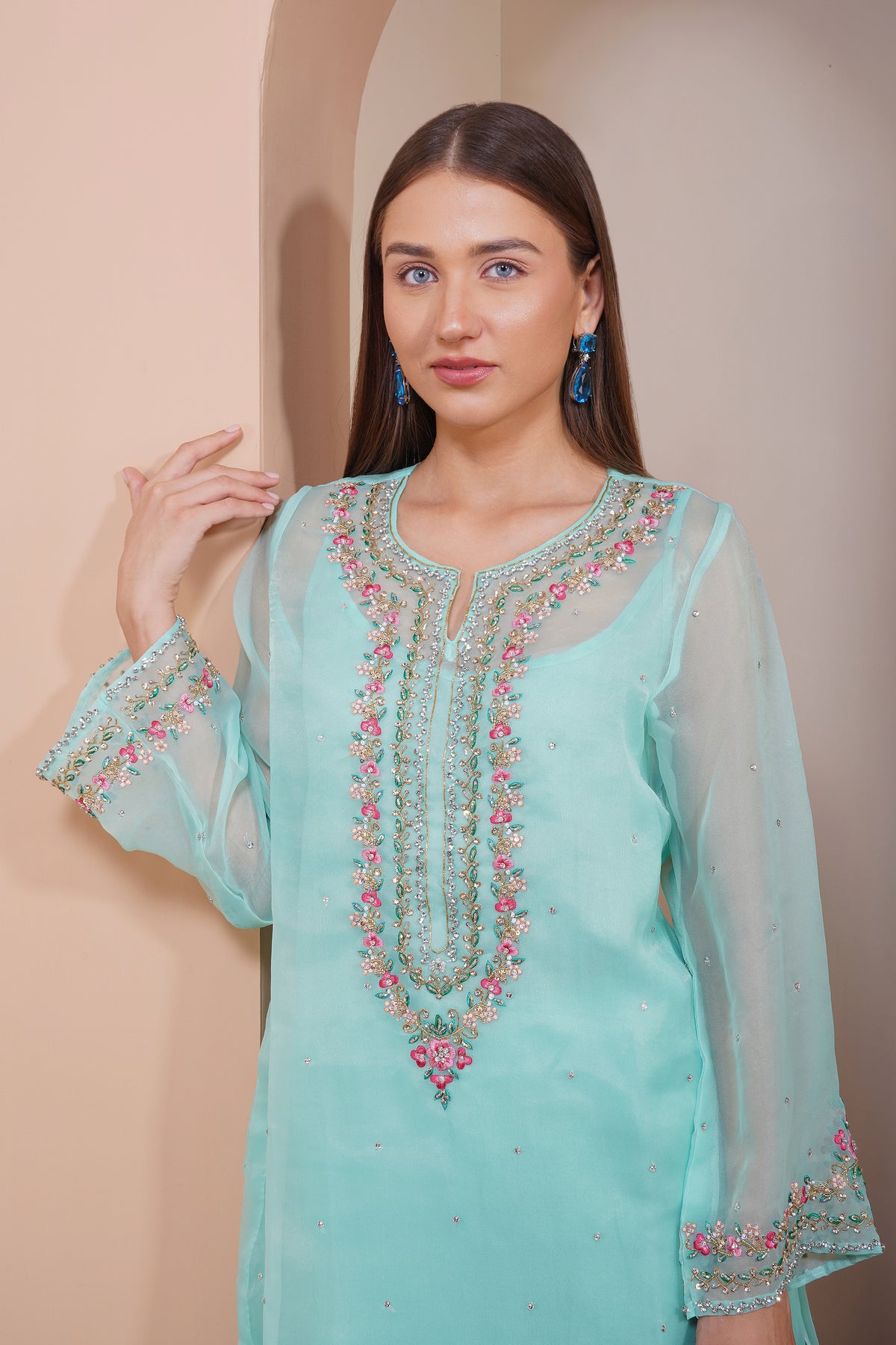 Pansy Green Kurta Set
