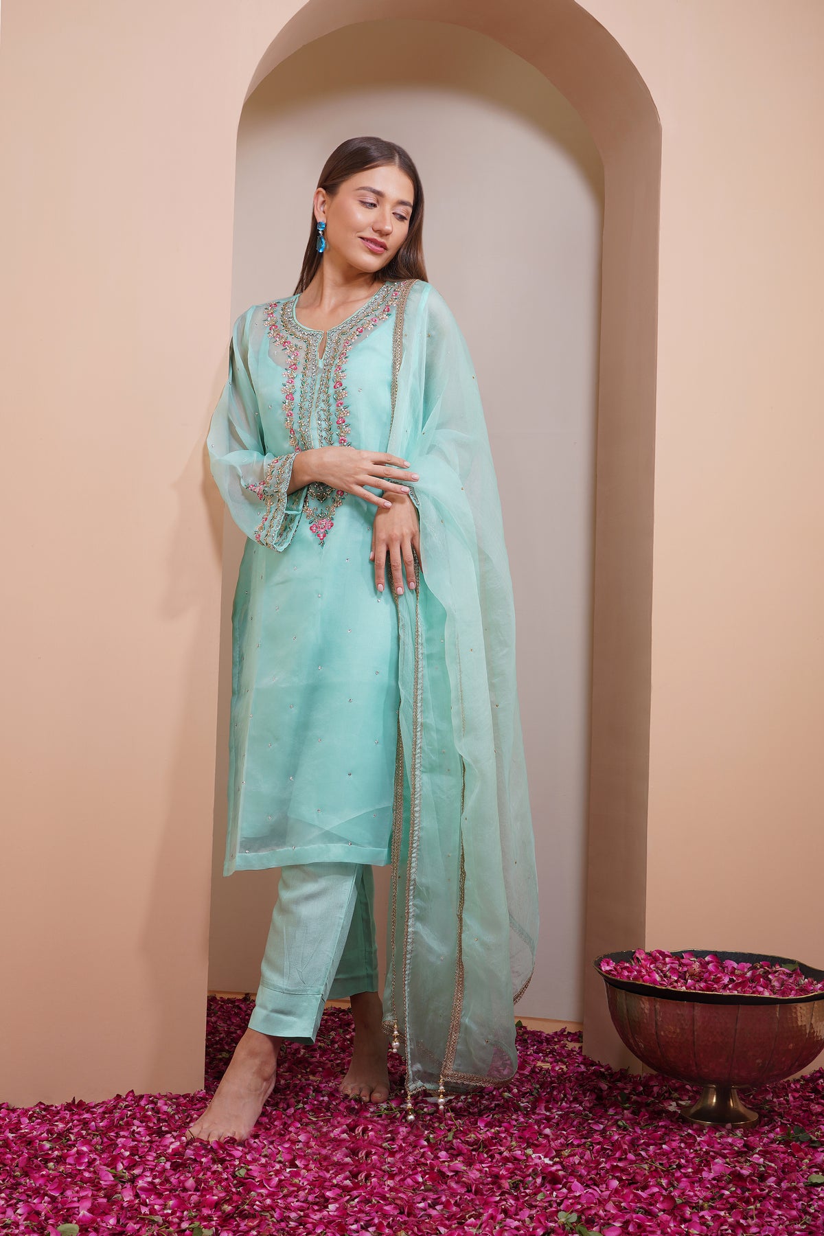 Pansy Green Kurta Set