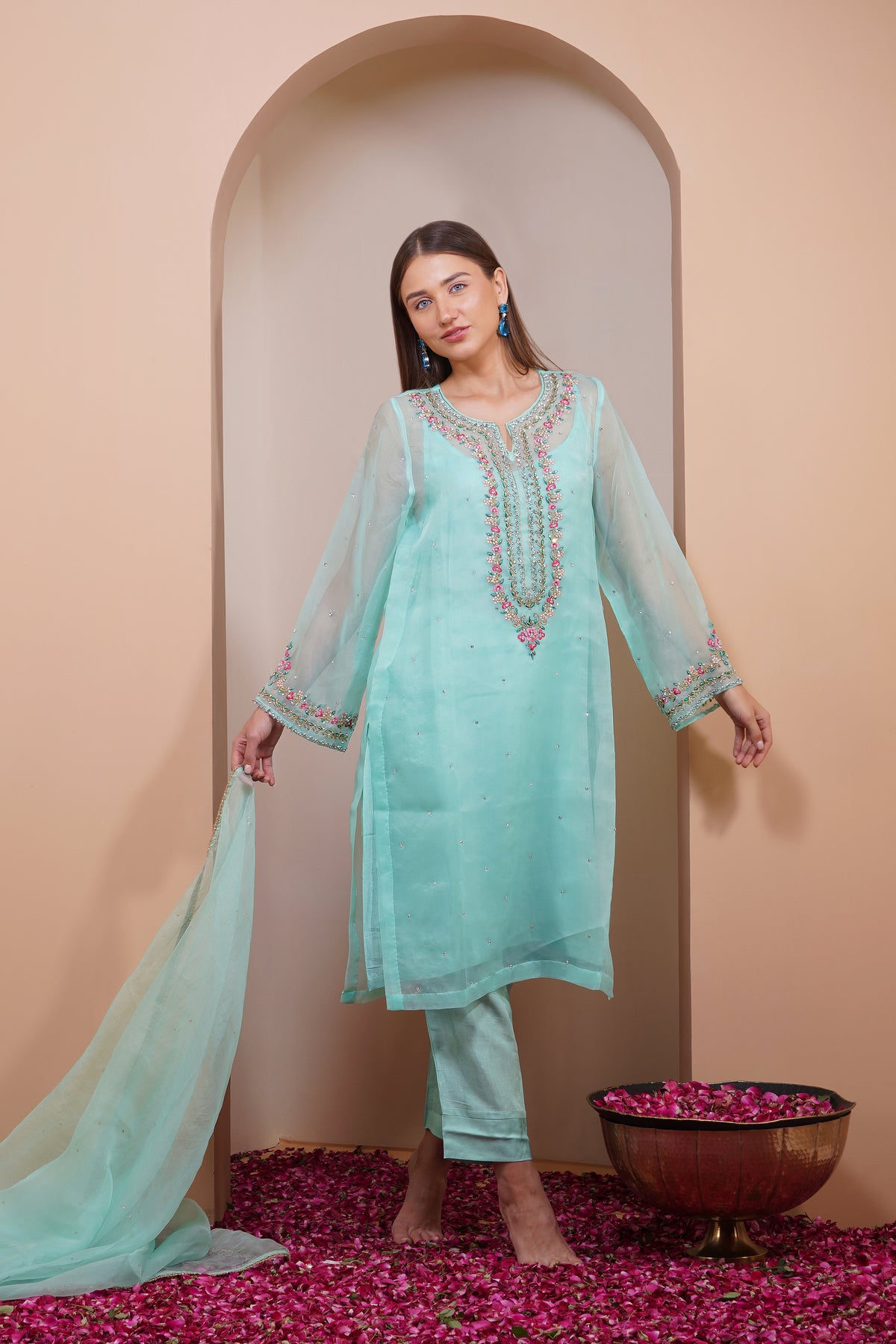 Pansy Green Kurta Set