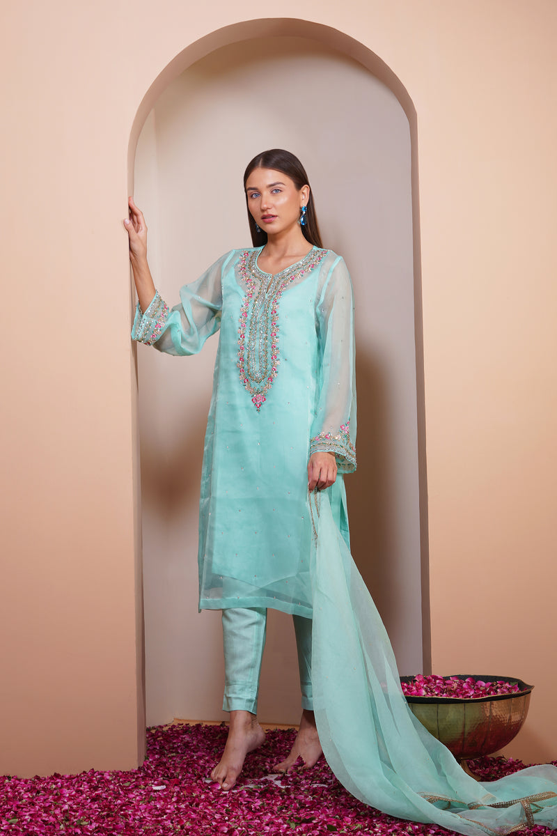 Pansy Green Kurta Set