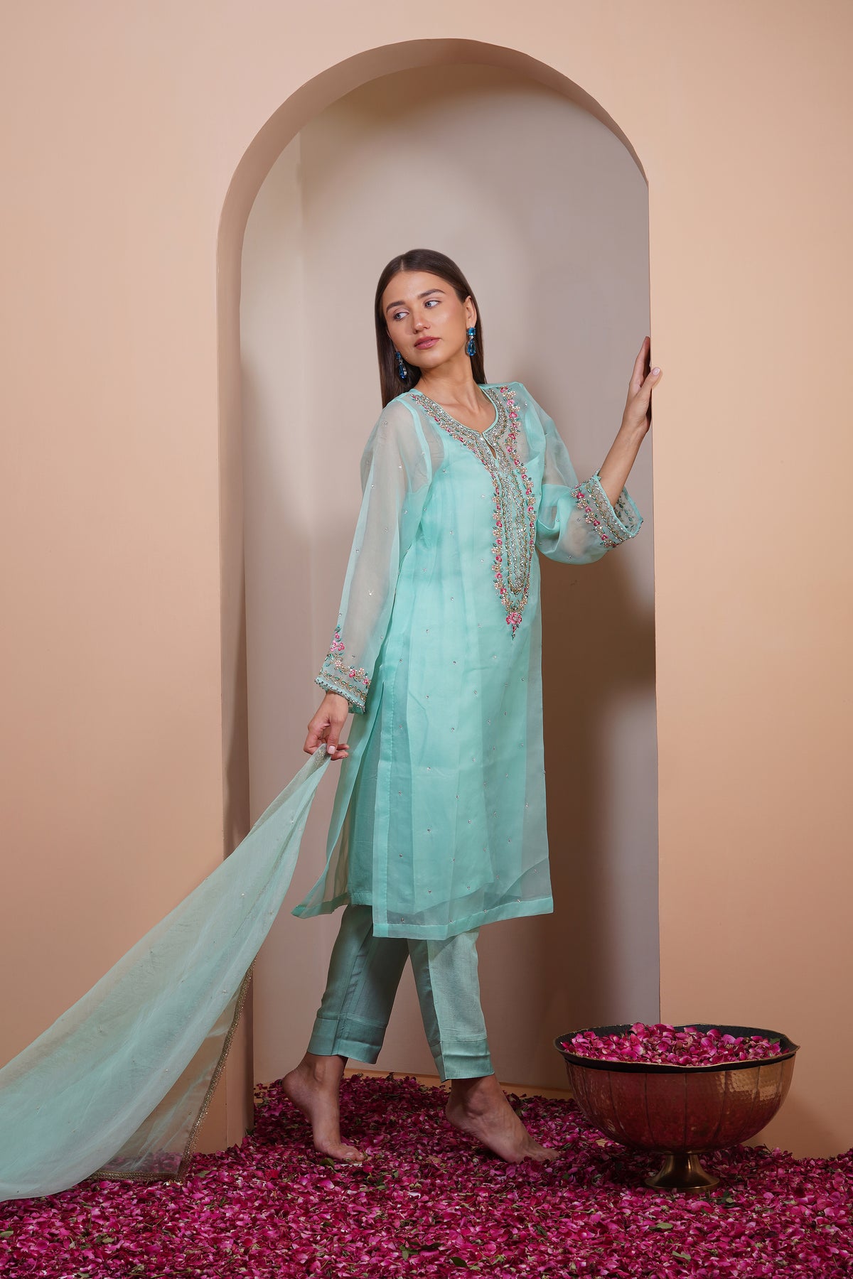 Pansy Green Kurta Set