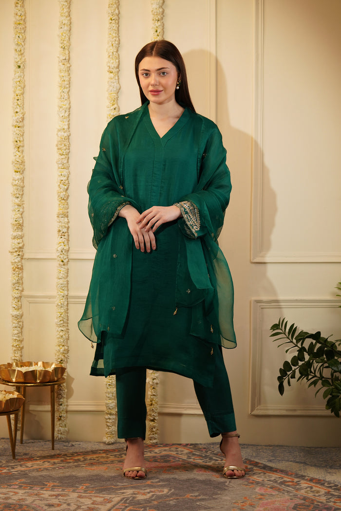 Hyacinth Green Kurta Set