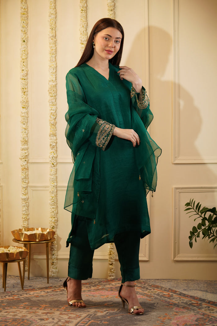 Hyacinth Green Kurta Set