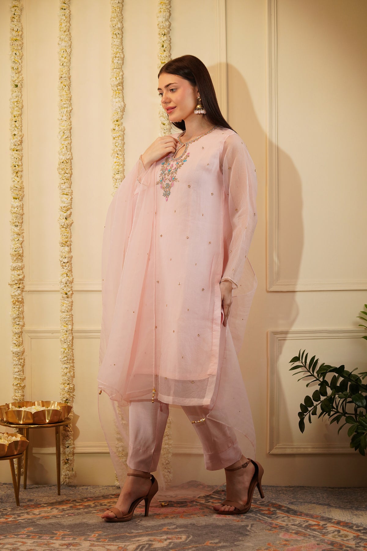 Spring Oragnza Kurta Set