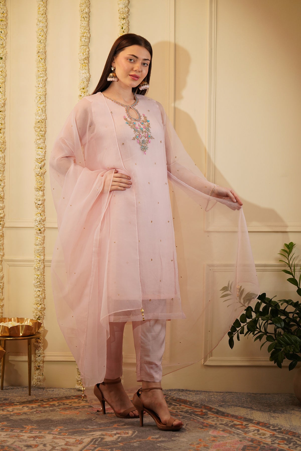 Spring Oragnza Kurta Set
