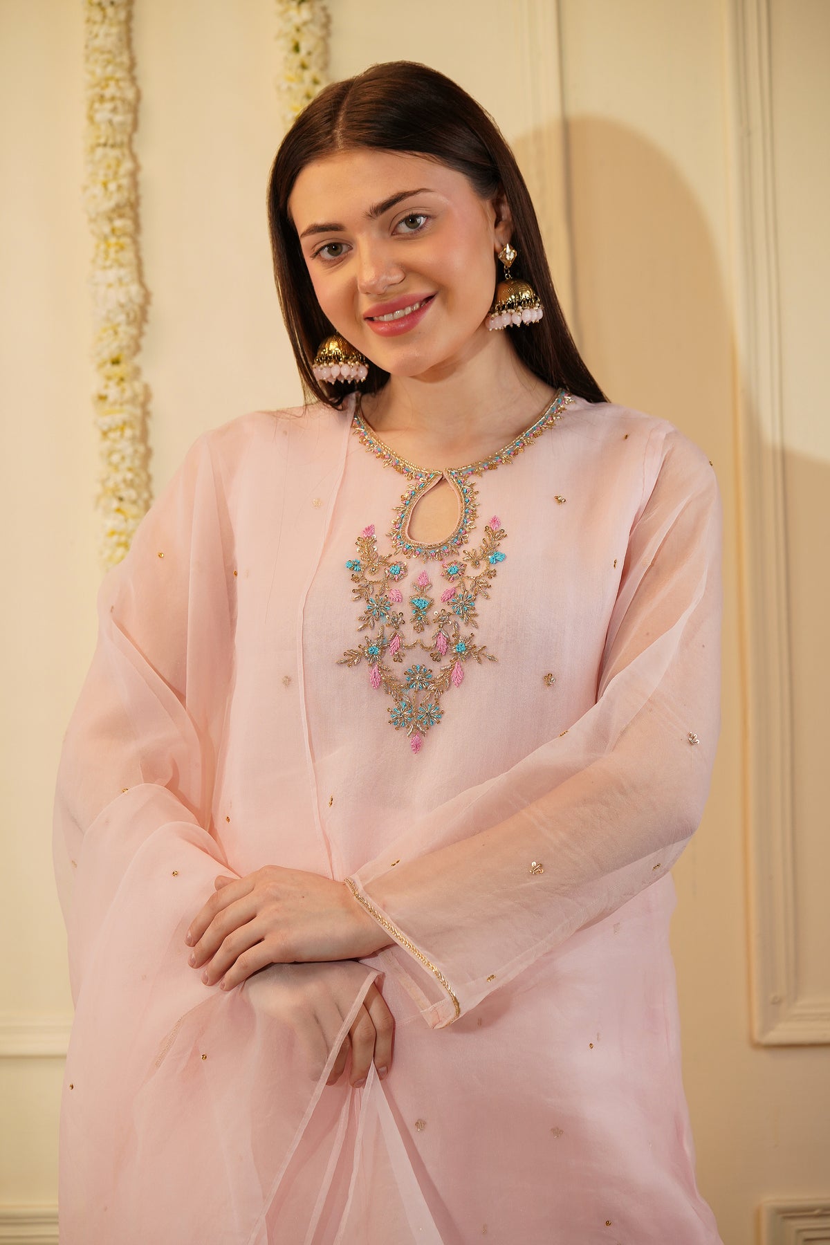 Spring Oragnza Kurta Set