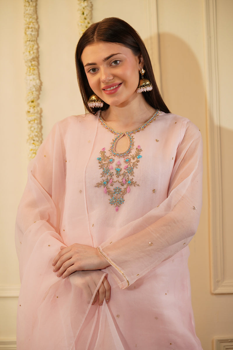 Spring Oragnza Kurta Set