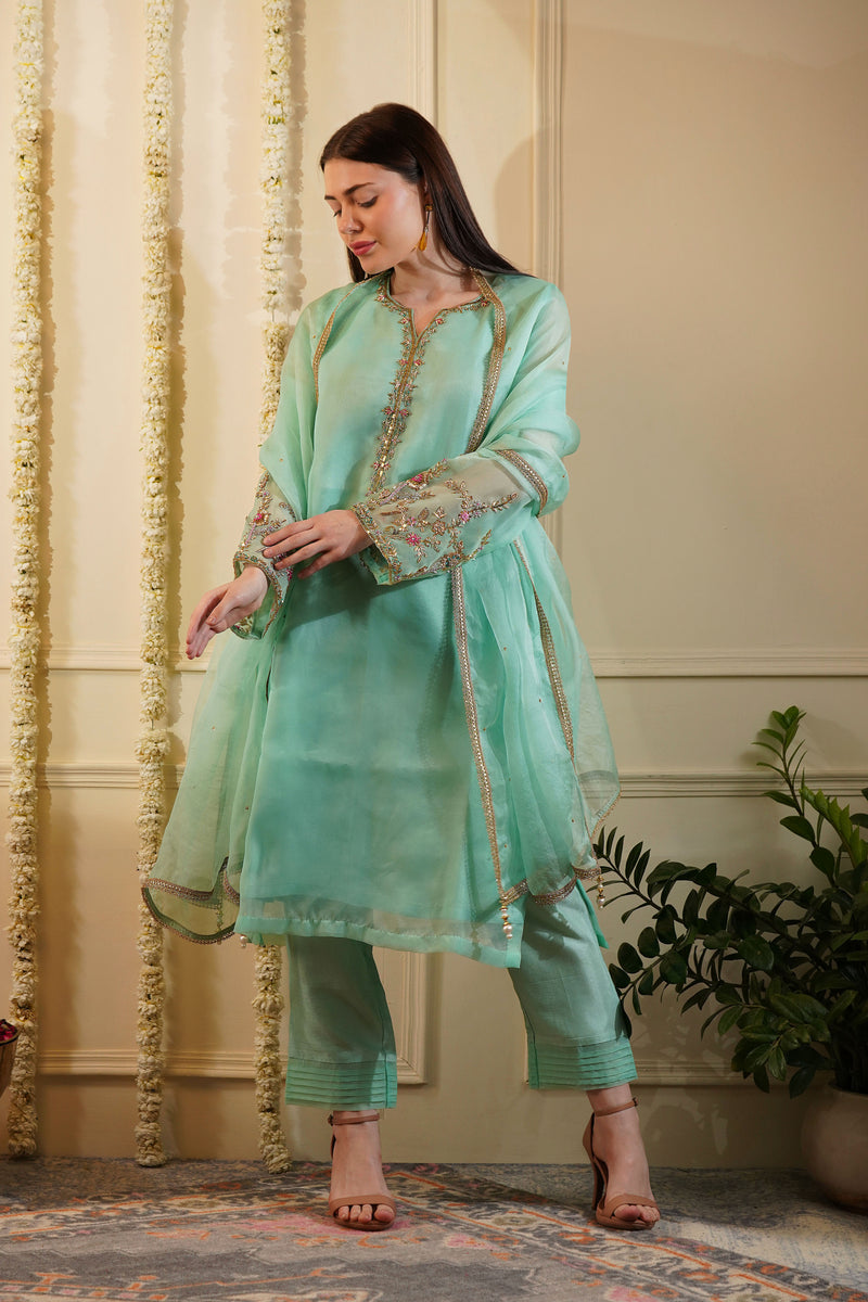 Green Apple Kurta Set