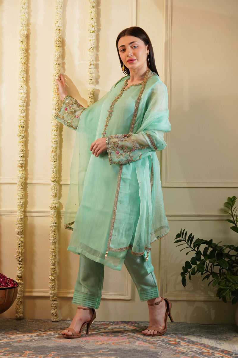 Green Apple Kurta Set