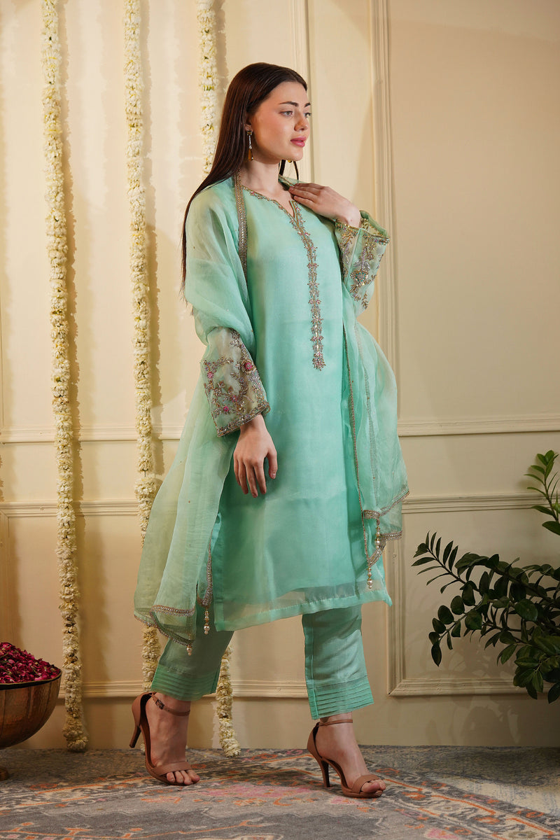Green Apple Kurta Set