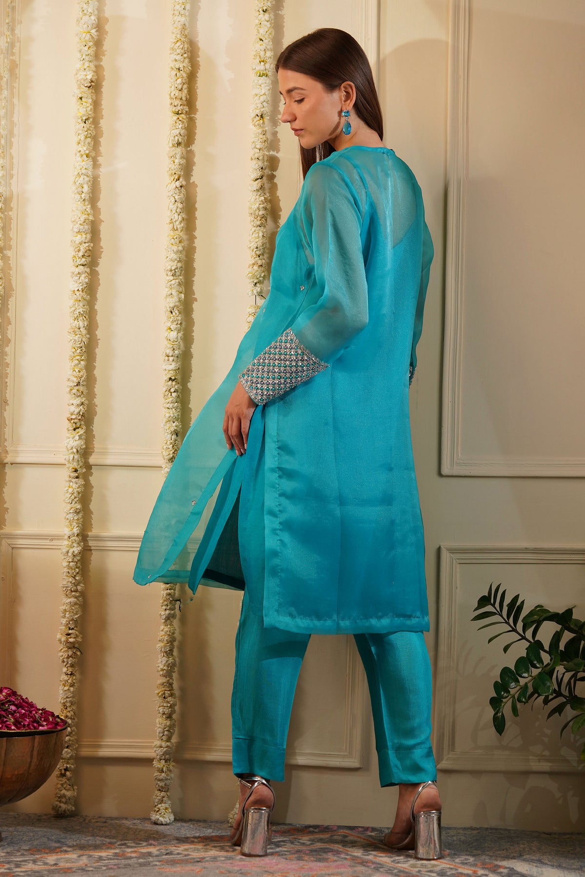 Crystal Blue Kurta Set