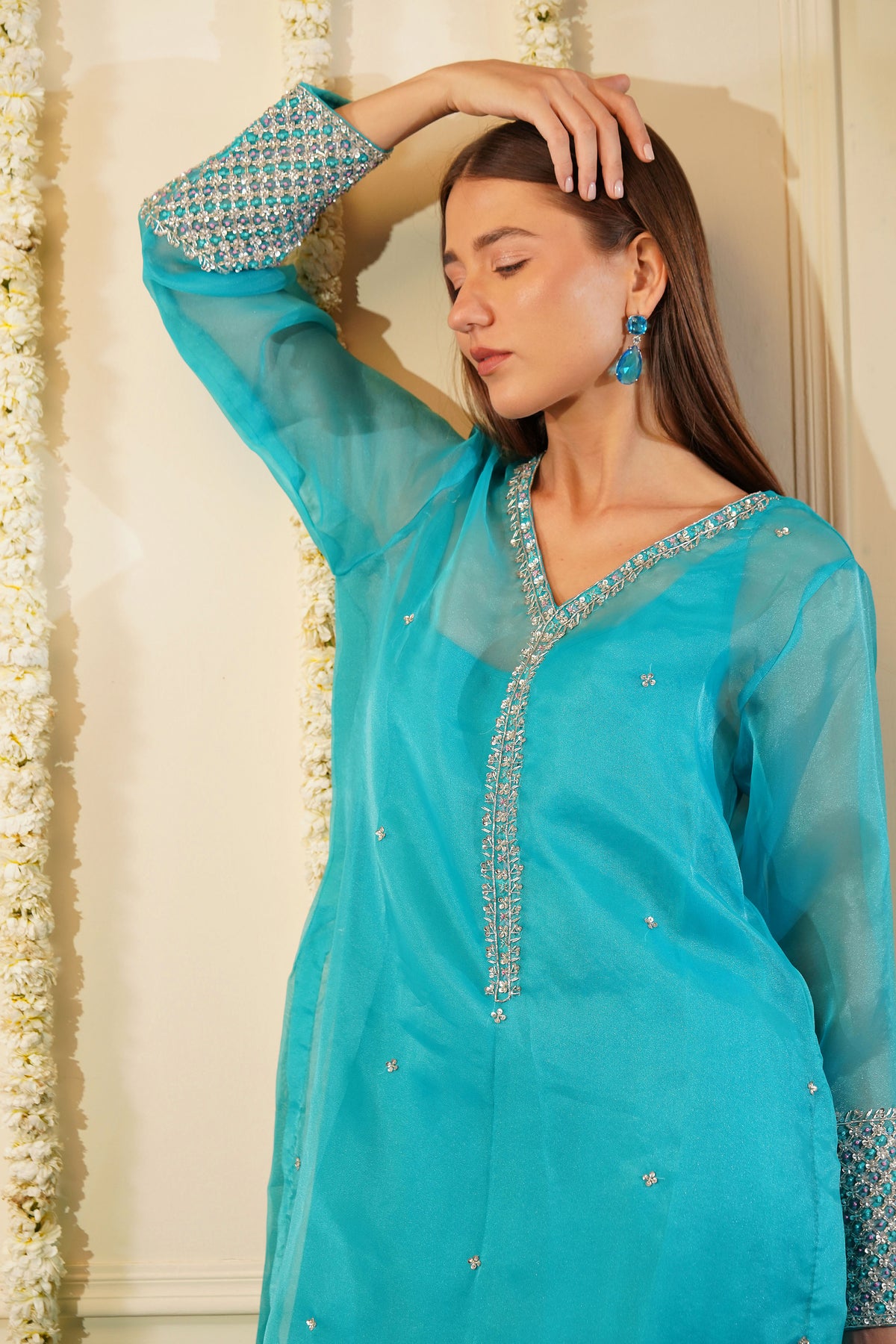 Crystal Blue Kurta Set