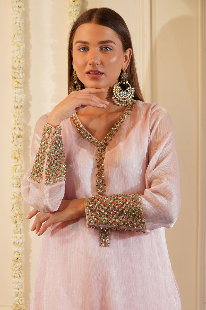 Crystal Pink Kurta Set