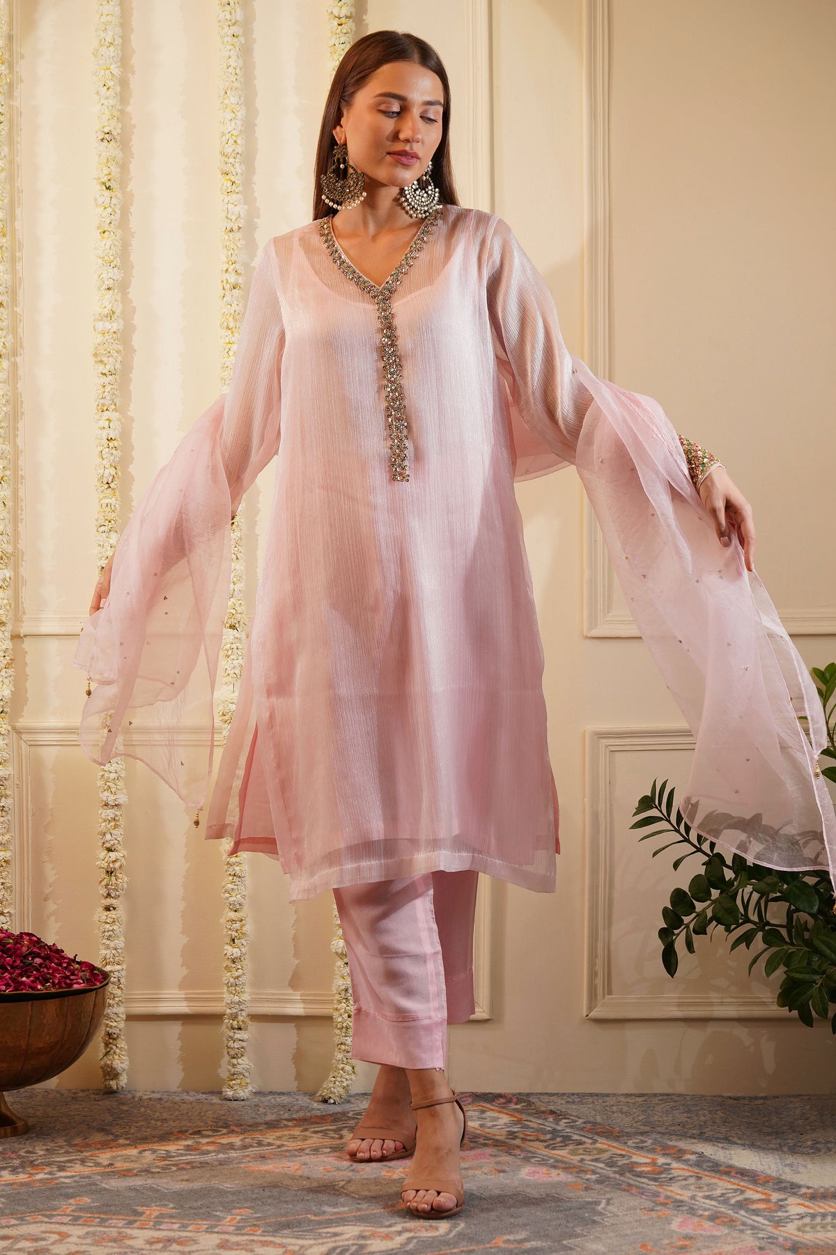 Crystal Pink Kurta Set
