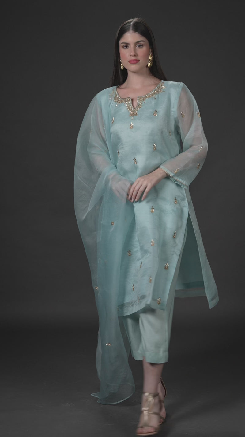 Himalayan Blue Kurta Set