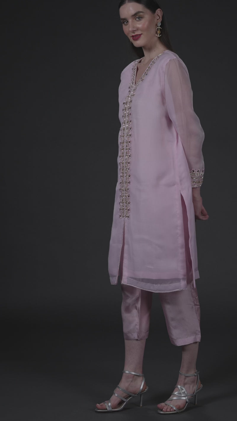 Pink Reflect Kurta Set